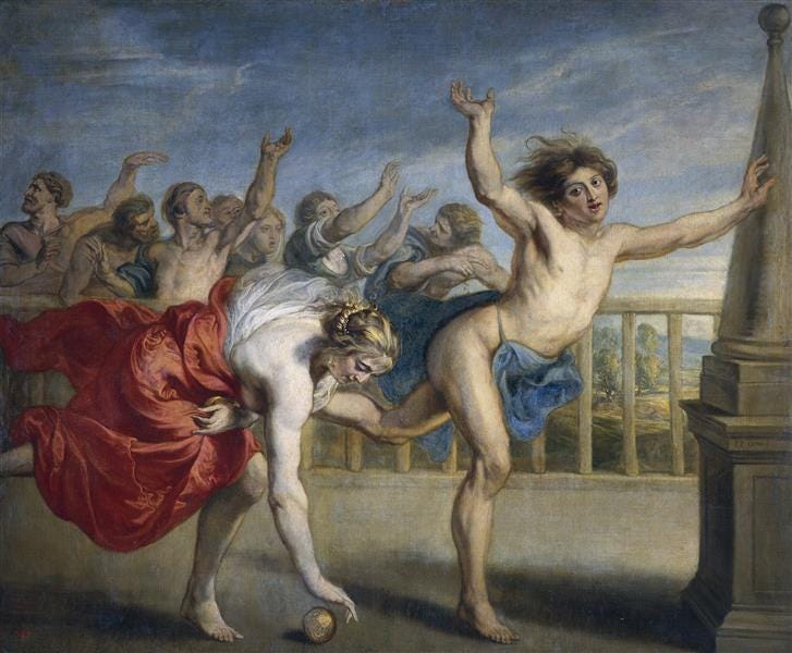 Hippomenes and Atalanta, c.1635 - c.1637 - Jacob Peter Gowy - WikiArt.org