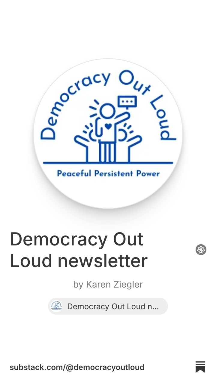 Democracy Out Loud newsletter | Substack