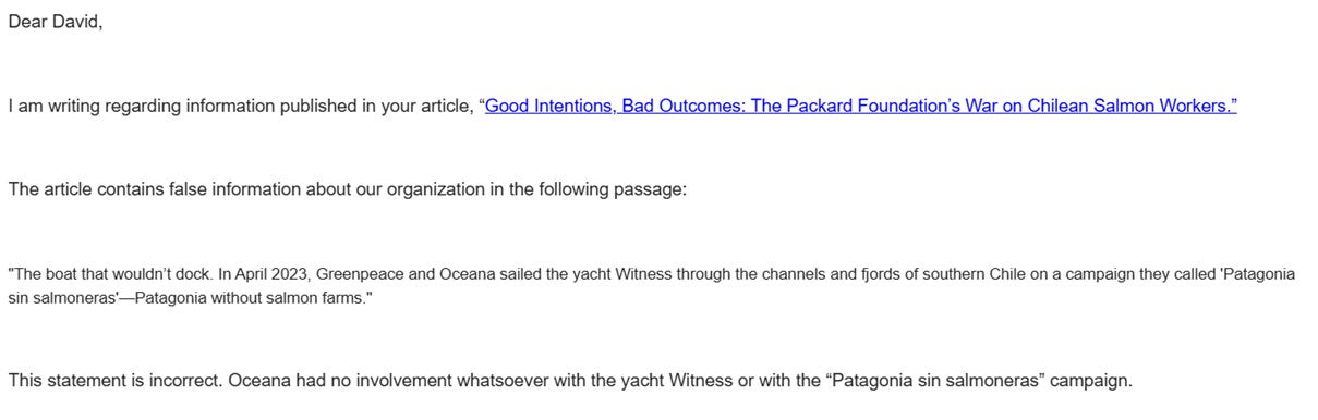 The image contains a message addressing a misrepresentation in an article regarding Oceana's involvement in a campaign.
AI-generated content may be incorrect. The image contains a message addressing a misrepresentation in an article regarding Oceana's involvement in a campaign.
AI-generated content may be incorrect.