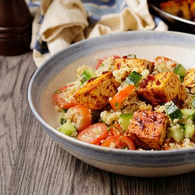 Creamy Garlic Tofu and Veggie Bowls