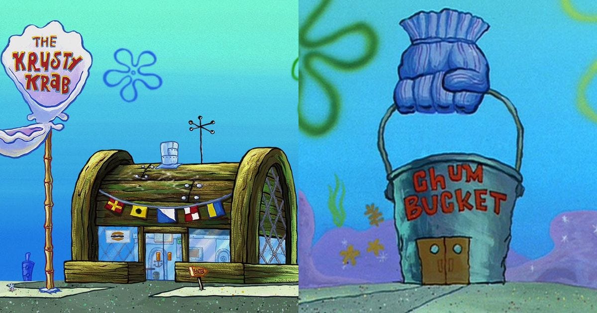 The Ruthless Efficiency of the Krusty Krab/Chum Bucket Meme
