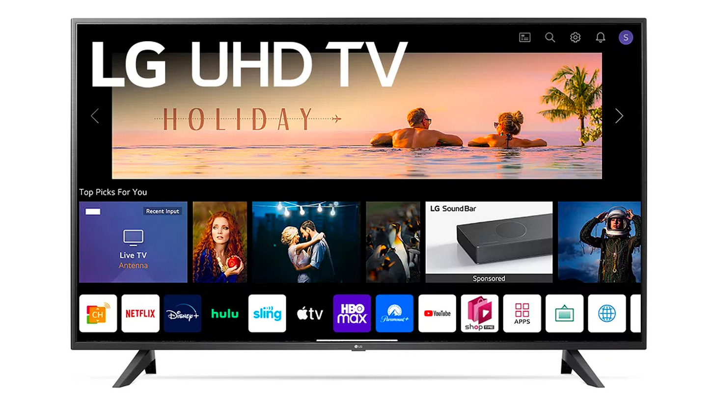 LG 55-inch TV on a white background LG 55-inch TV on a white background