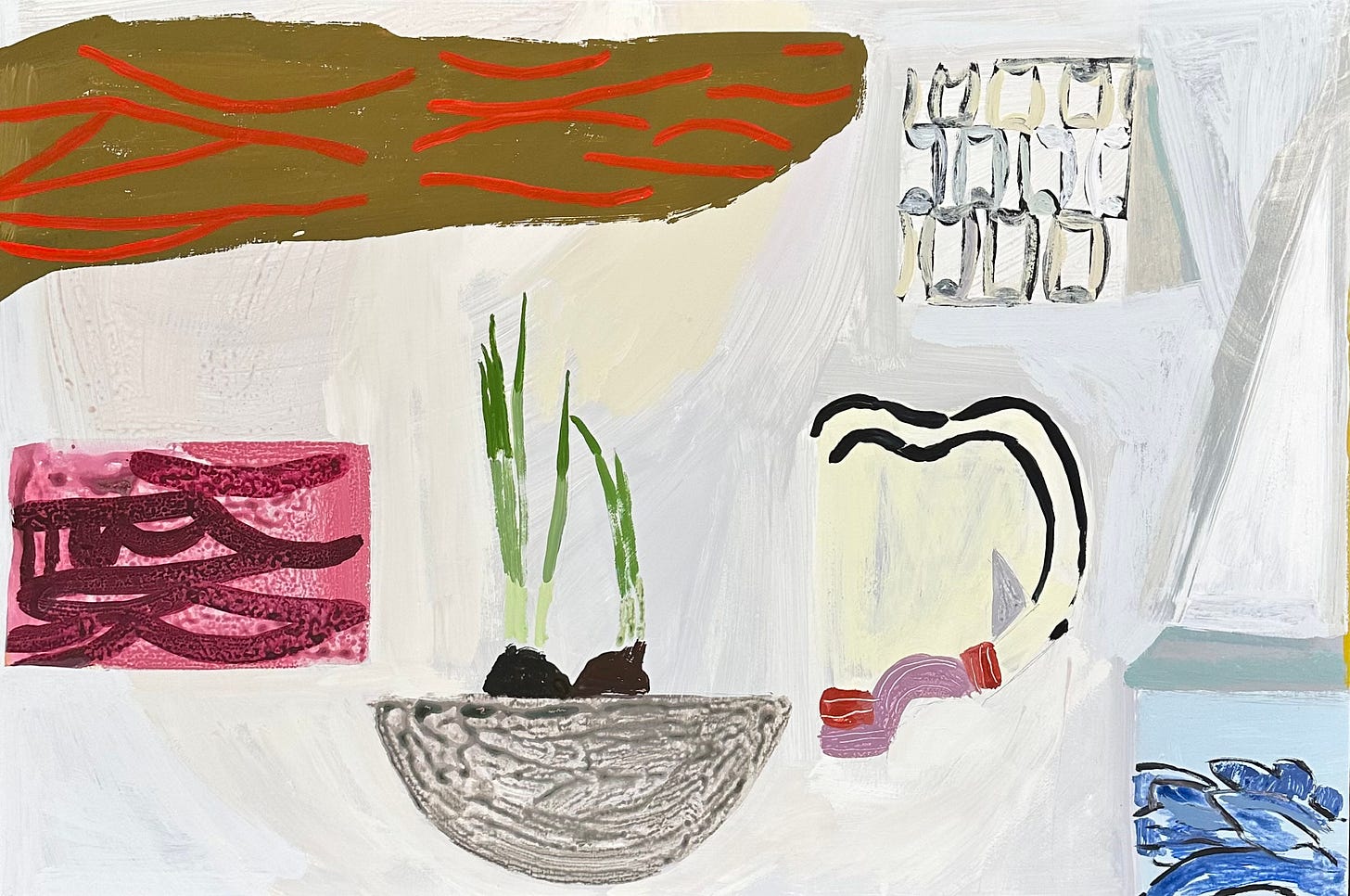 A close-up of a painting

Description automatically generated