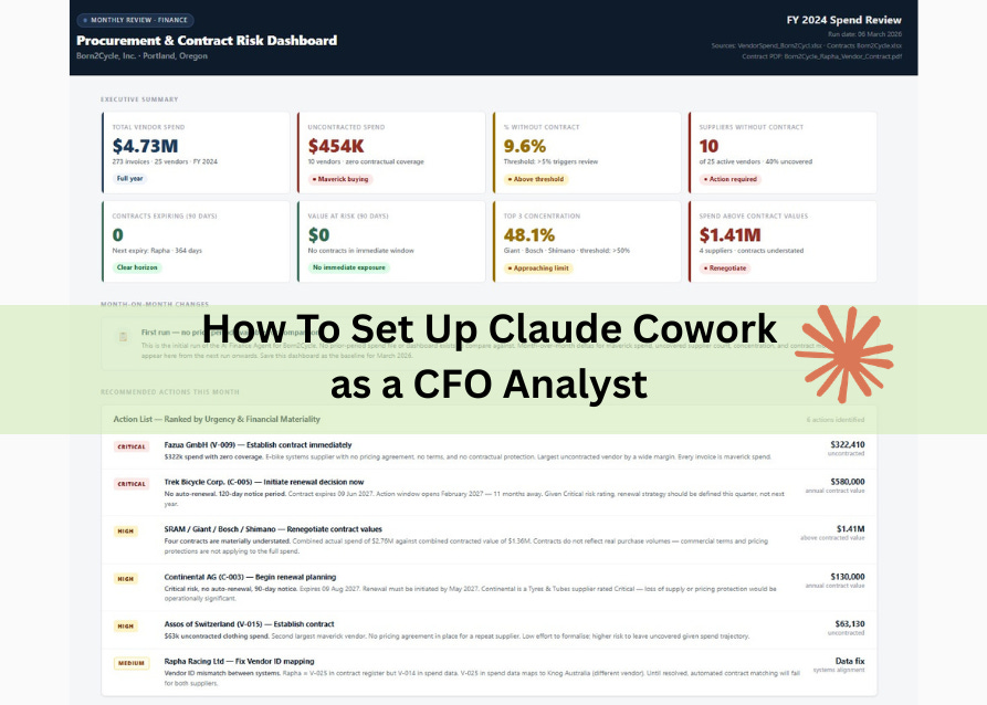 I set up Claude Cowork as a CFO analyst