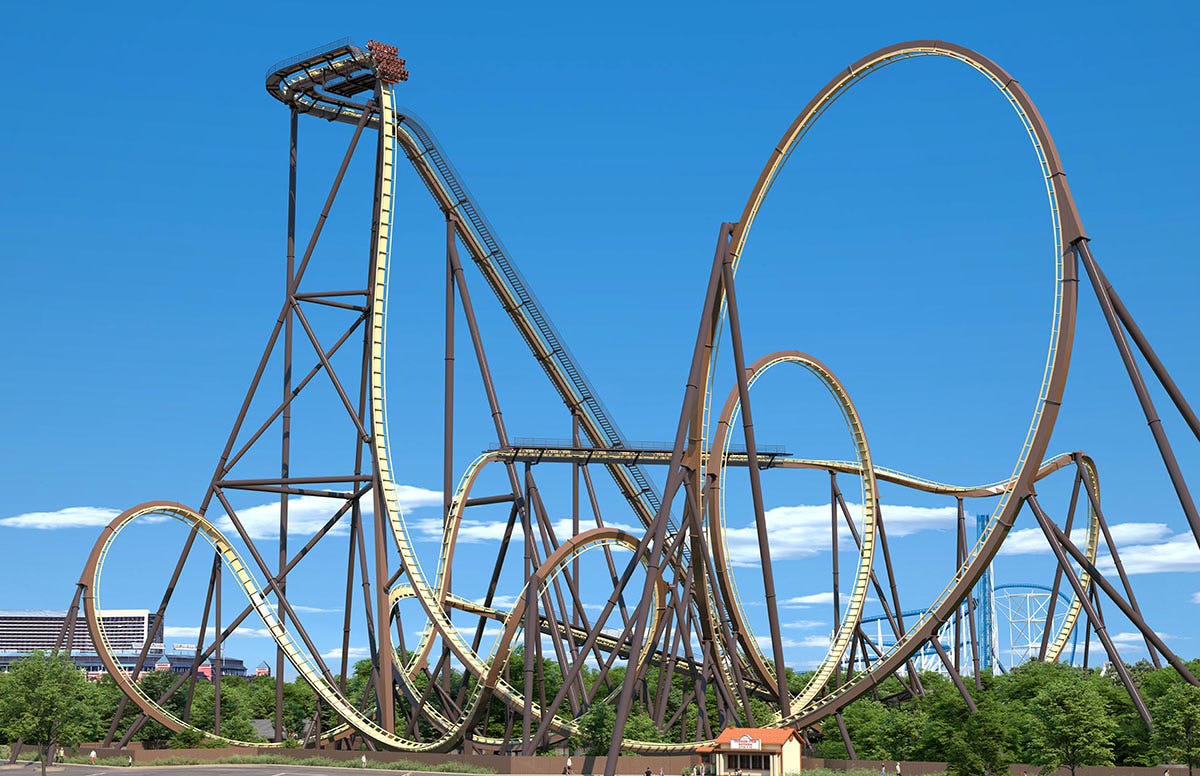 Tormenta Rampaging Run coaster rendering