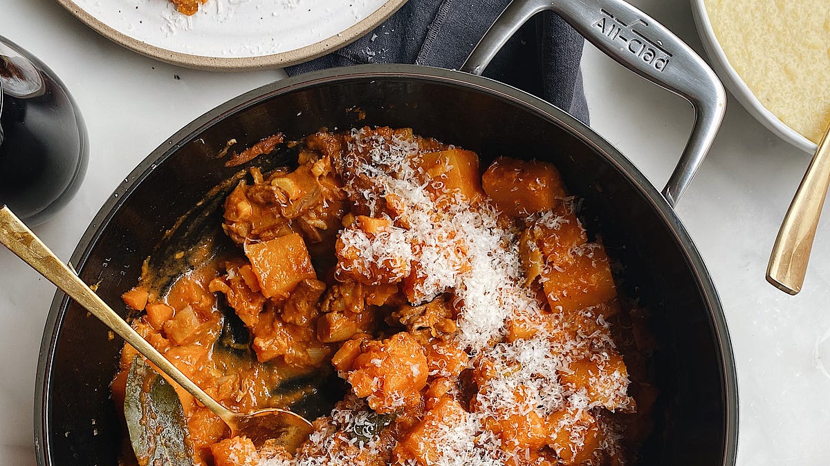 Pink Ragu Wild Mushroom and Pumpkin Ragù - Fireside