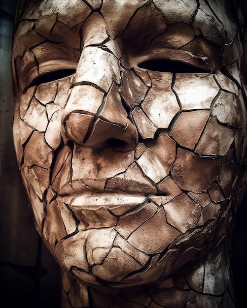 Premium Photo | A cracked face of a person with cracked skin