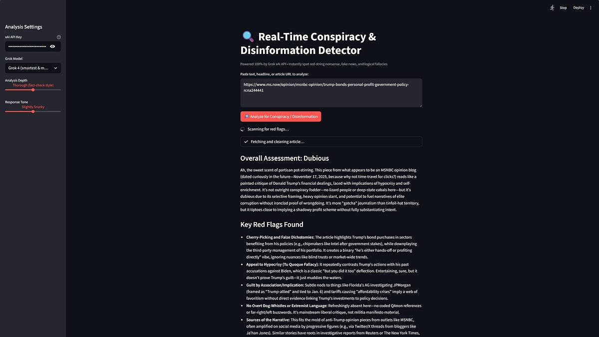 Meet the Real-Time Conspiracy & Disinformation Detector
