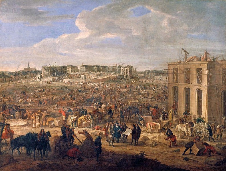Fichier:Adam Frans van der Meulen - Construction of the Château de Versailles - WGA15115.jpg