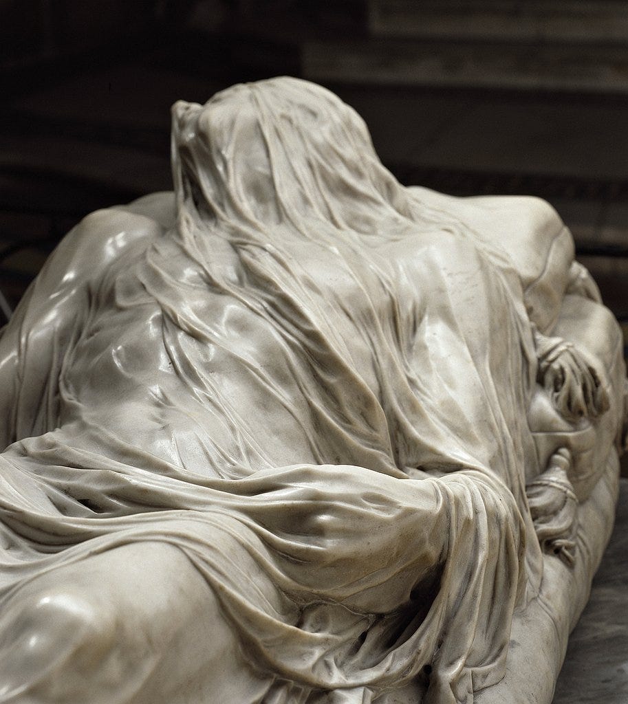 Chrystus w całunie (autor: Giuseppe Sanmartino)