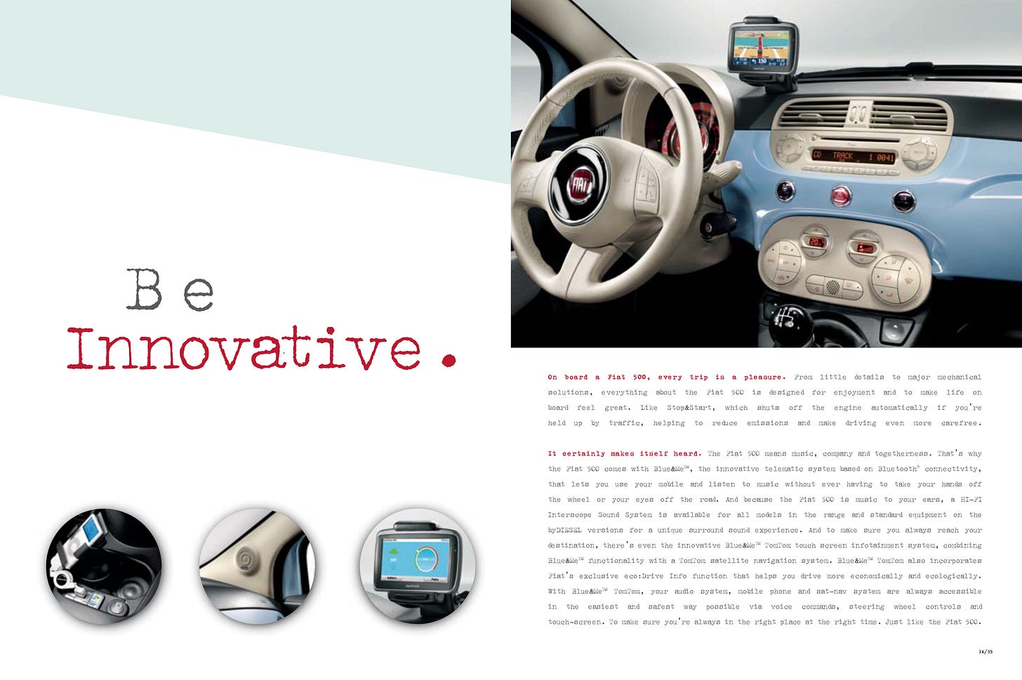 Fiat 500 2009 UK brochure Dashboard Fiat 500 2009 UK brochure Dashboard