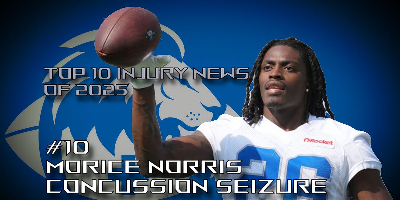 Lions Top 10 Injury News of 2025: #10 Morice Norris Concussion Seizure