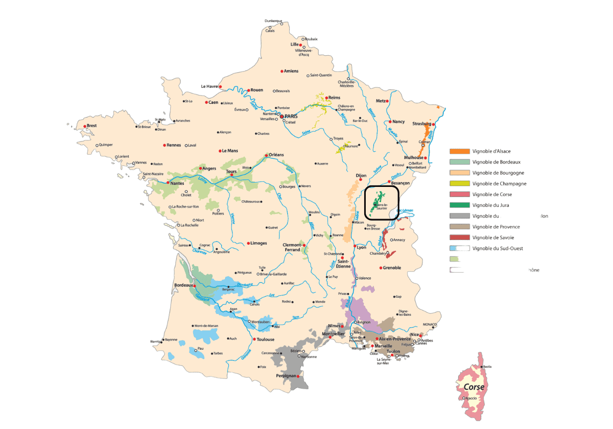 The map of france with the different regions. The map of france with the different regions.