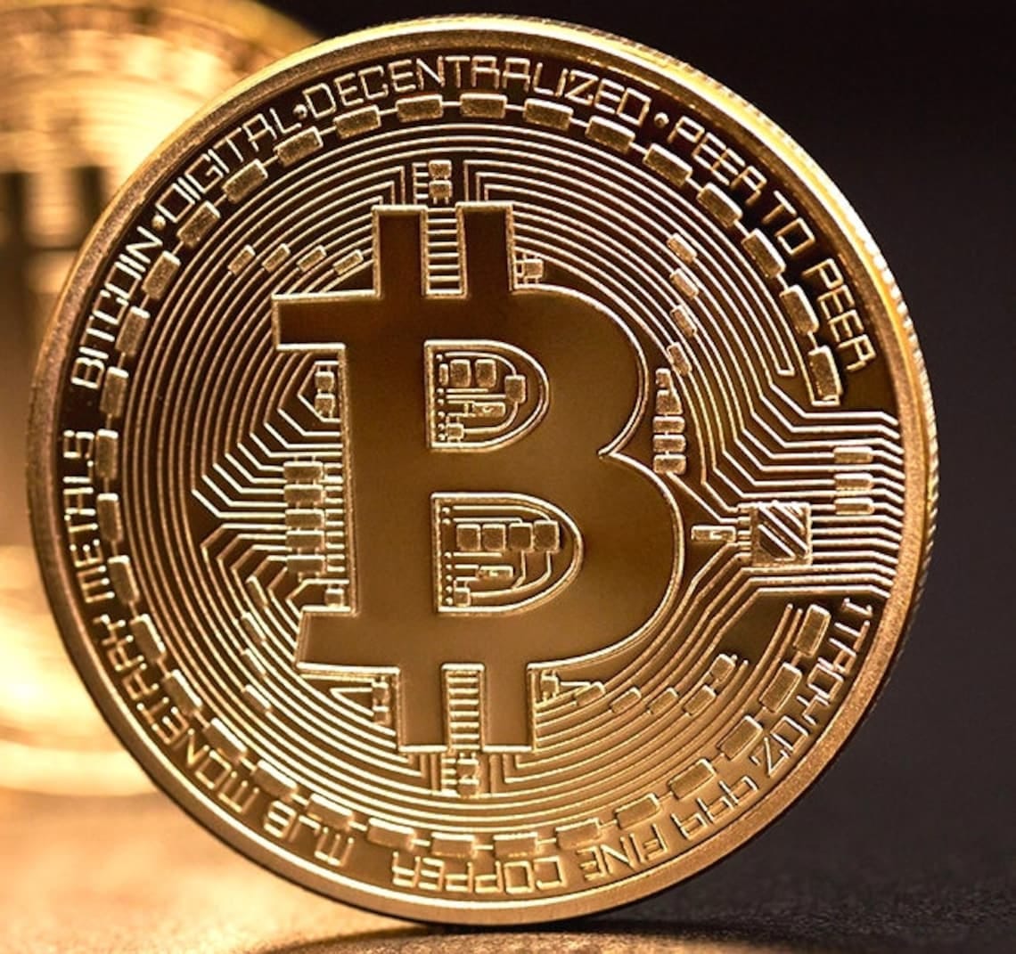 2013 Original Bitcoin Gold Plated Coin Cryptocurrency BU | Etsy