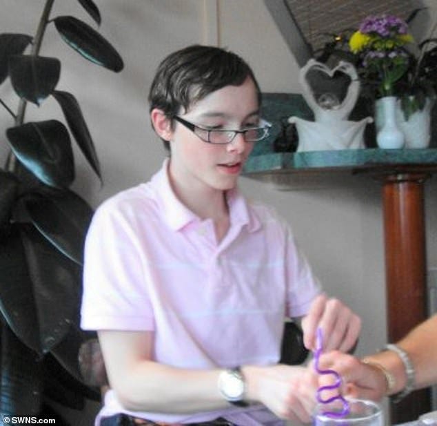 Zack, pictured in modern clothing aged 14, explained how he used to wear three-piece suits on non-school uniform days but started to dress in historical clothing every in sixth form
