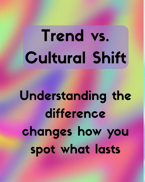 Trend vs. Cultural Shift: Understanding the difference changes how you spot what lasts 