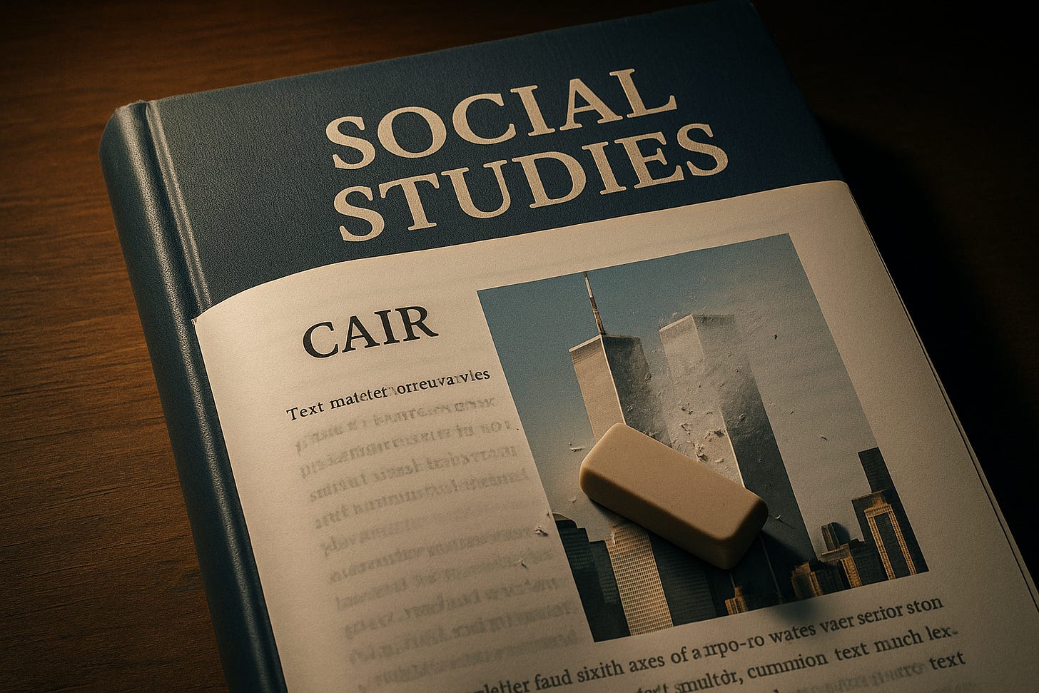 Cover Image - Social Studies Book with 9/11 Being Erased