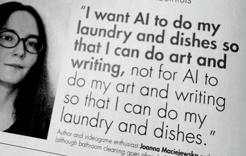 Opinion: “I want AI to do my laundry and dishes, not my writing” - Campaign  Middle East