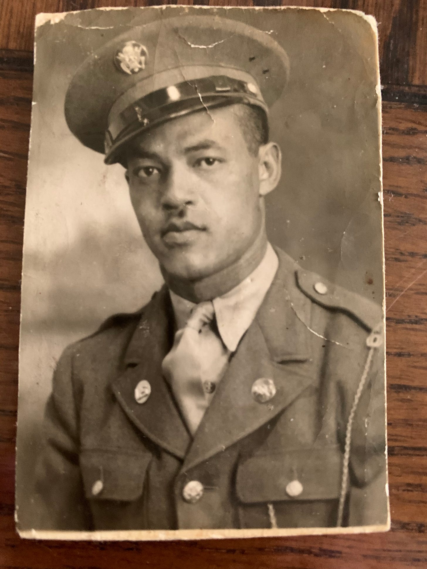 Hersie Davenport in a picture from World War II. His dog tags were worn by Alda on M*A*S*H (Courtesy Paula Davenport)