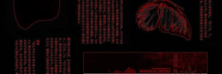 This may contain: an image of some red and black items in the dark with chinese writing on them