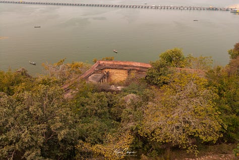 At Chunar. You see the prison and the 'execution' area!
