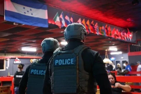 121 migrants were arrested during a raid on a Memphis nightclub. (US Dept. of Homeland Security photo) 121 migrants were arrested during a raid on a Memphis nightclub. (US Dept. of Homeland Security photo)