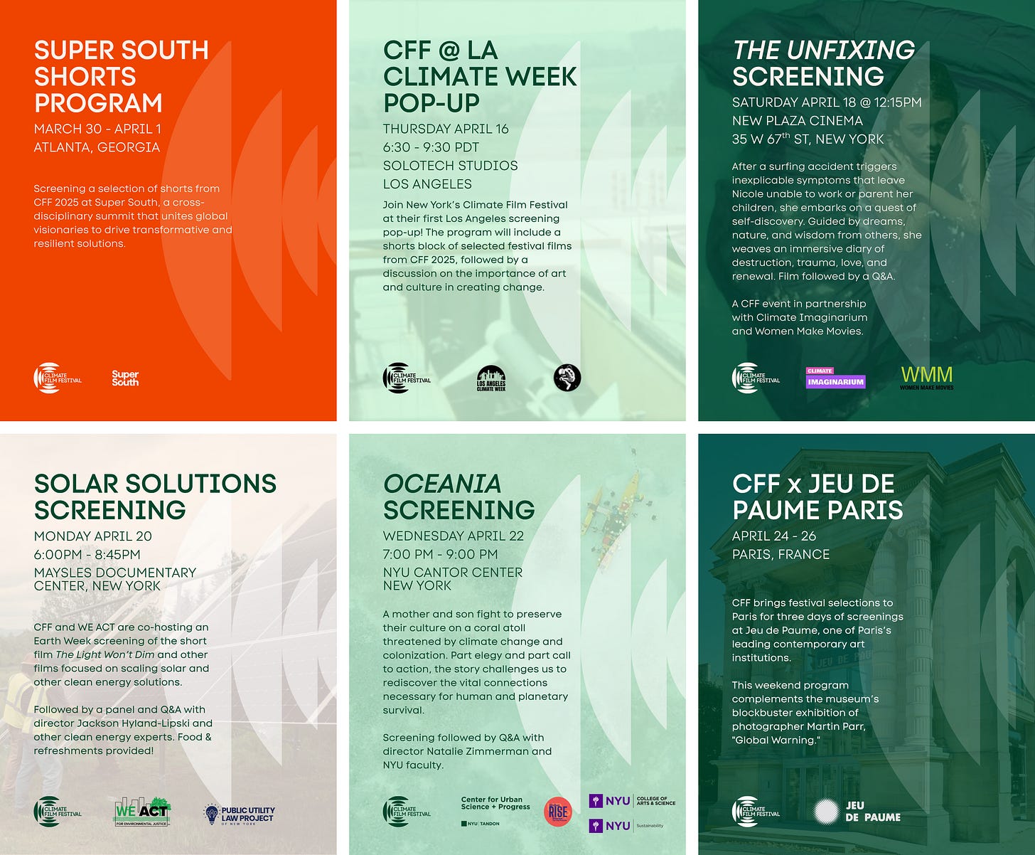 CFF Earth Month Programs CFF Earth Month Programs