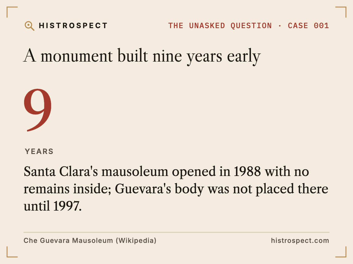 A monument built nine years early A monument built nine years early