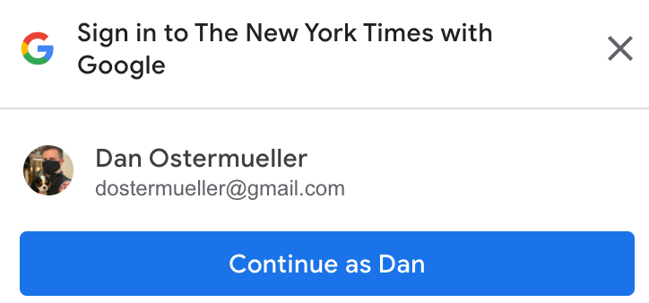 Google log in to another app