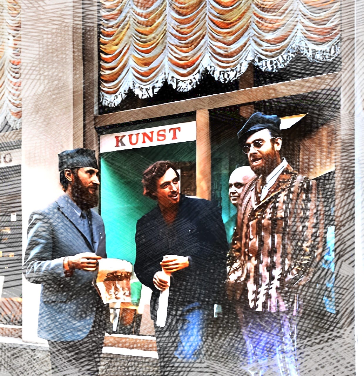 Ernst Fuchs, Arik Brauer, Friedensreich Hundertwasser by Gert Chesi