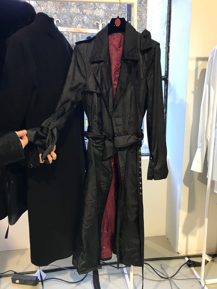 Vertigo Trench Coat, Arturo Obegero Homme Fatal FW23