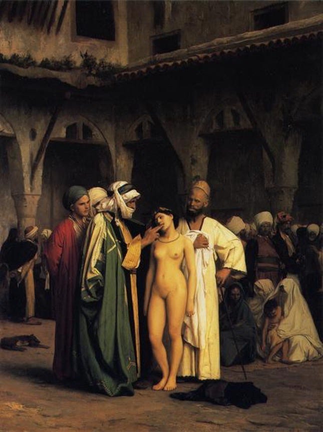 A painting of a person being examined by a group of men

Description automatically generated