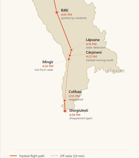 Drone Flies the Length of Moldova