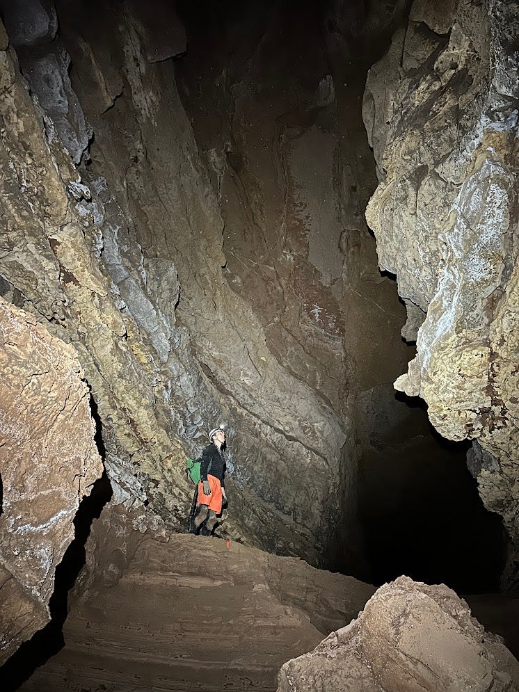 Me in the massive borehole of the MA passage Me in the massive borehole of the MA passage