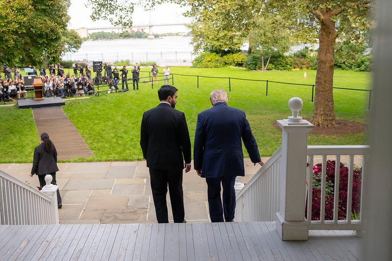 Mayor Mamdani hosts United States President Donald Trump for a meeting at Gracie Mansion on Monday,