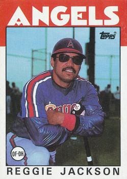 1986 Topps Reggie Jackson Wax Box Bottom