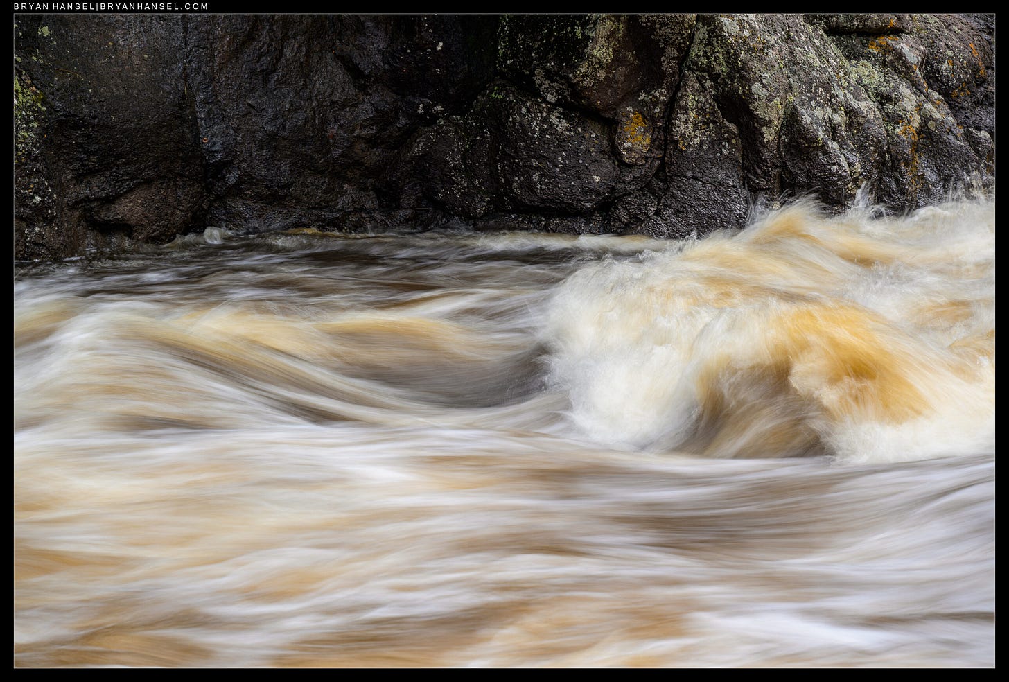 Water in motion is blurred in this photo