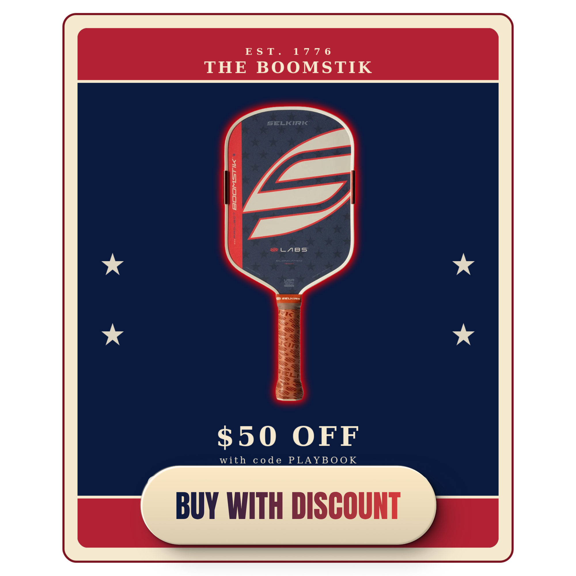1776 Boomstik for $50 off πΊπΈ