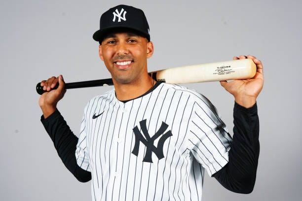 Brennen Davis of the New York Yankees poses for a photo during the New York Yankees Photo Day at George M. Steinbrenner Field on Tuesday, February...
