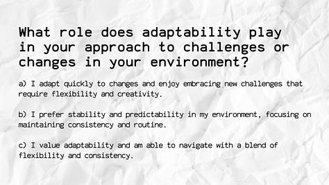 The following checklist of each trait, presented in a quiz format.