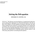Solving Pell Equations with Index Calculus