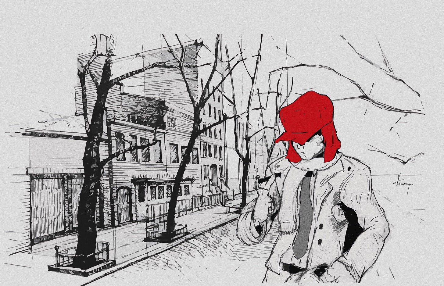 Illustration of The Catcher in The Rye by J.D. Salinger : r ...