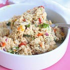 Ensalada de Atún con aderezo de aguacate