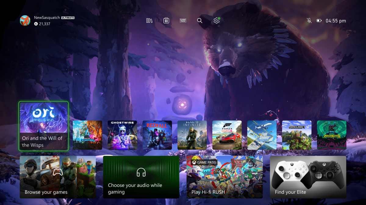 New Xbox Series X dashboard New Xbox Series X dashboard