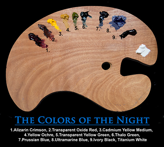 The Colors of the Night Palette © J. Hulsey The Colors of the Night Palette