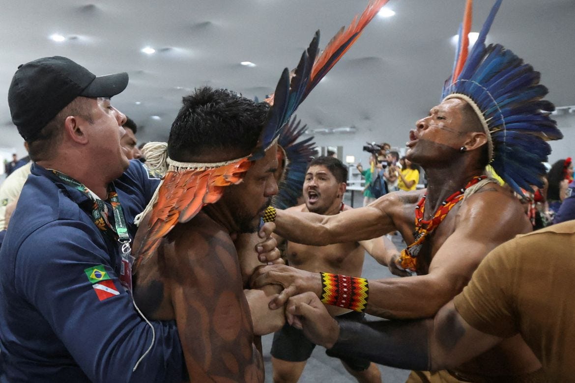 'Our land is not for sale': Indigenous people protest at COP30 in Brazil