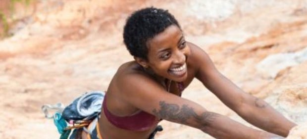 abby dione rock climbing