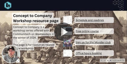 Concept to Company - Three week recap