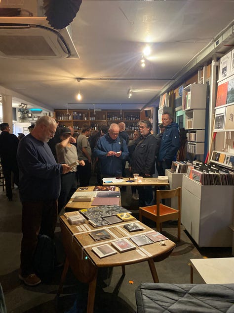 Musicians and people at a music cafe - Cafe Oto in Dalston