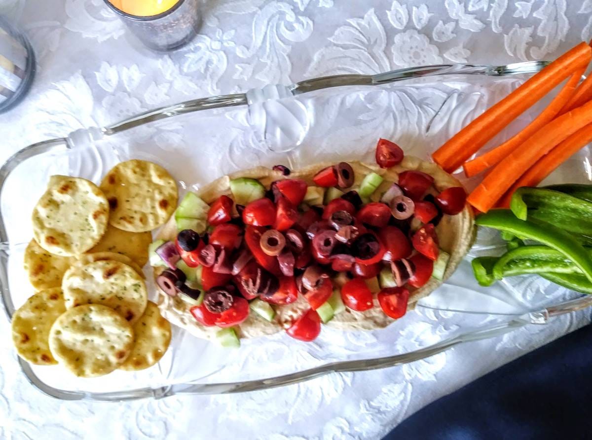 Vegan Hummus Layered Dip.